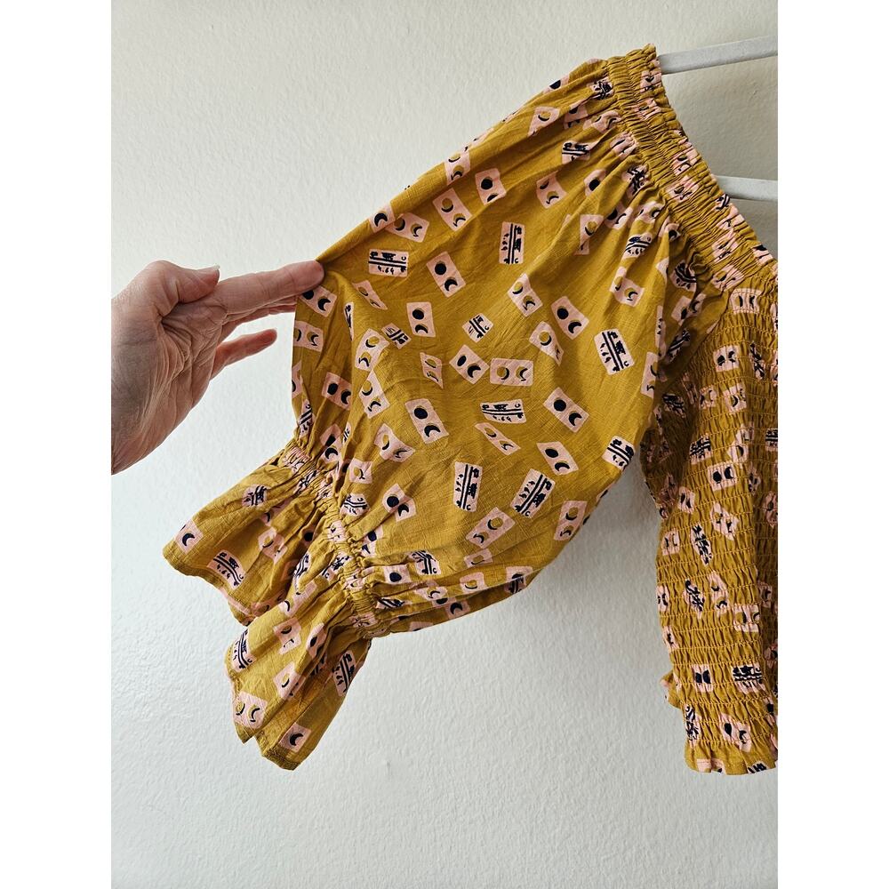 Fragonard Parfumeur Puff Sleeve Smocked Top, Size TU (One Size) - Picture 2 of 8
